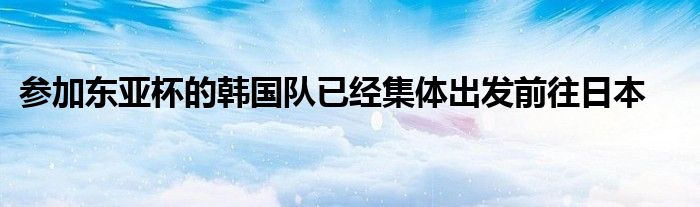 參加東亞杯的韓國隊已經(jīng)集體出發(fā)前往日本