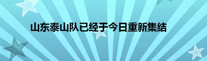 山東泰山隊已經(jīng)于今日重新集結(jié)