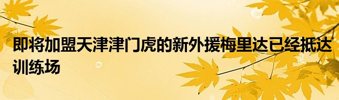 即將加盟天津津門虎的新外援梅里達(dá)已經(jīng)抵達(dá)訓(xùn)練場(chǎng)