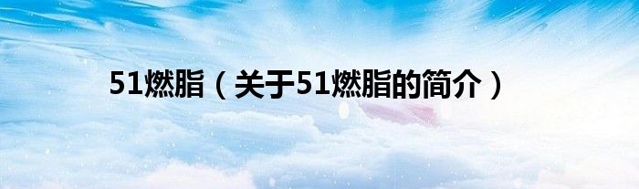 51燃脂（關(guān)于51燃脂的簡(jiǎn)介）