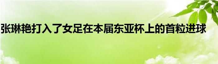 張琳艷打入了女足在本屆東亞杯上的首粒進(jìn)球