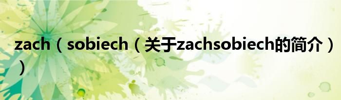 zach（sobiech（關(guān)于zachsobiech的簡(jiǎn)介））