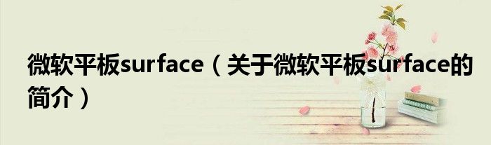 微軟平板surface（關(guān)于微軟平板surface的簡介）