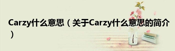 Carzy什么意思（關(guān)于Carzy什么意思的簡(jiǎn)介）