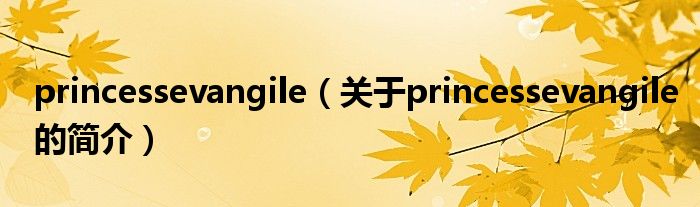 princessevangile（關(guān)于princessevangile的簡(jiǎn)介）