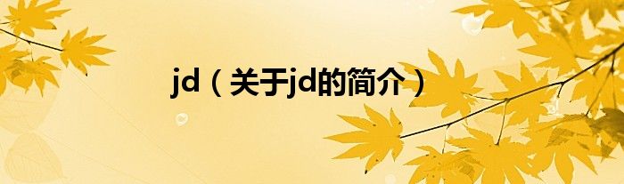 jd（關于jd的簡介）