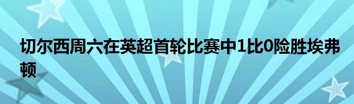 切爾西周六在英超首輪比賽中1比0險(xiǎn)勝埃弗頓