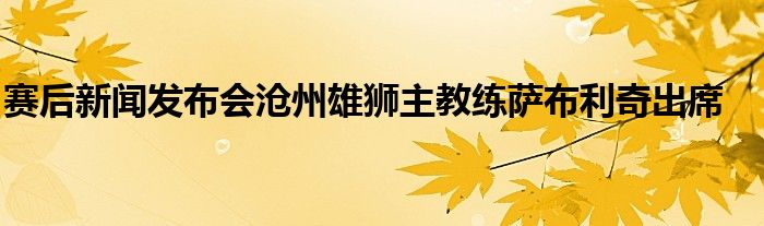 賽后新聞發(fā)布會(huì)滄州雄獅主教練薩布利奇出席