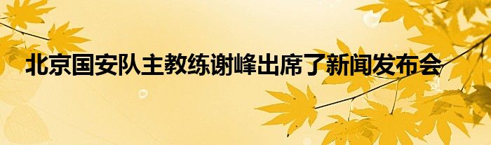 北京國安隊(duì)主教練謝峰出席了新聞發(fā)布會(huì)