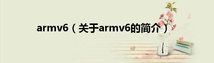 armv6（關(guān)于armv6的簡介）