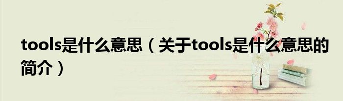 tools是什么意思（關(guān)于tools是什么意思的簡介）