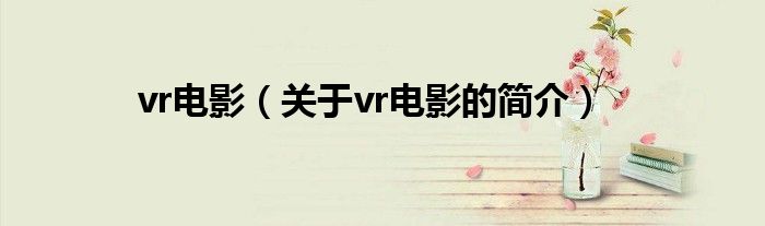 vr電影（關(guān)于vr電影的簡介）