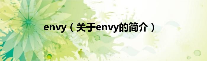 envy（關(guān)于envy的簡介）