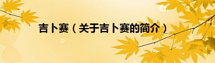 吉卜賽（關(guān)于吉卜賽的簡(jiǎn)介）