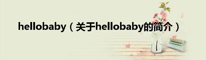 hellobaby（關于hellobaby的簡介）