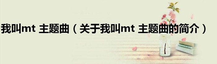 我叫mt 主題曲（關(guān)于我叫mt 主題曲的簡(jiǎn)介）