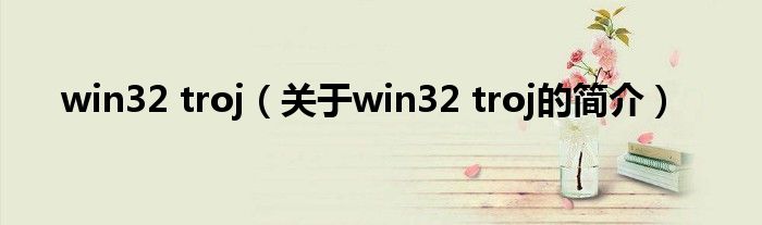 win32 troj（關(guān)于win32 troj的簡(jiǎn)介）