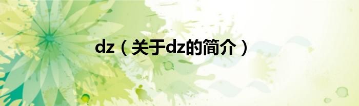 dz（關(guān)于dz的簡介）