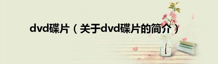 dvd碟片（關(guān)于dvd碟片的簡介）