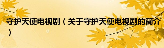 守護天使電視?。P于守護天使電視劇的簡介）