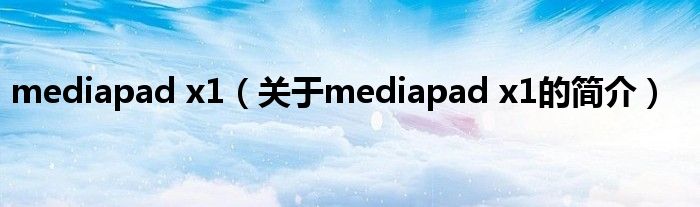 mediapad x1（關(guān)于mediapad x1的簡(jiǎn)介）