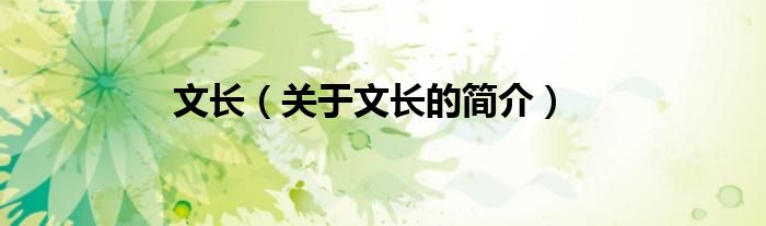 文長(zhǎng)（關(guān)于文長(zhǎng)的簡(jiǎn)介）