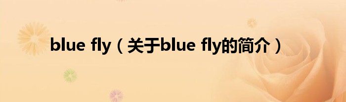 blue fly（關(guān)于blue fly的簡介）