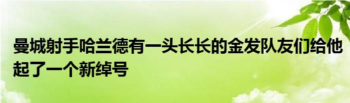 曼城射手哈蘭德有一頭長長的金發(fā)隊(duì)友們給他起了一個(gè)新綽號(hào)