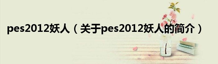 pes2012妖人（關(guān)于pes2012妖人的簡(jiǎn)介）