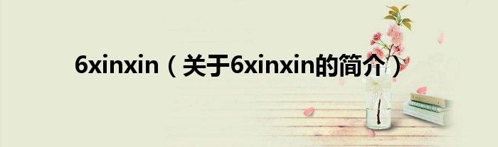 6xinxin（關于6xinxin的簡介）