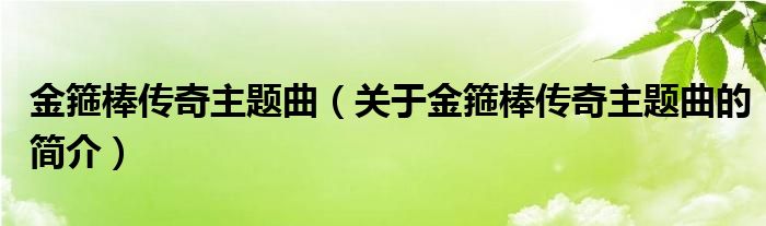 金箍棒傳奇主題曲（關(guān)于金箍棒傳奇主題曲的簡介）