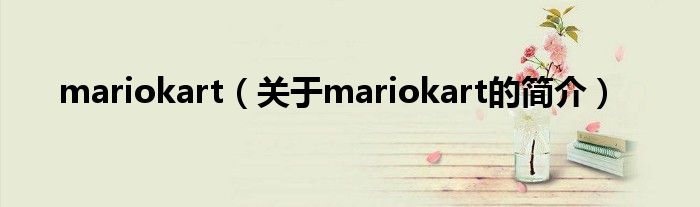 mariokart（關于mariokart的簡介）