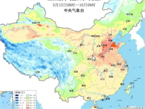 我國迎來首輪高溫天氣，北方超過35℃，江南等地降雨再度加強(qiáng)