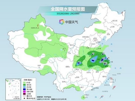 北方降雨再度增多，南方大部分地區(qū)悶熱，體感溫度可達40℃